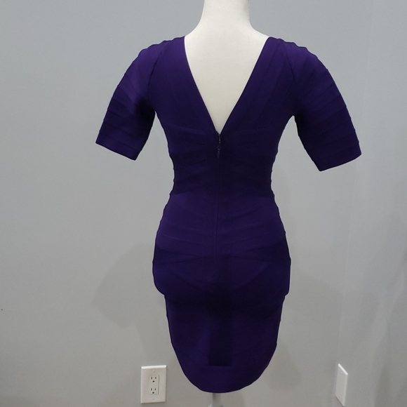 💜NEW Herve Leger S Dress Purple💜 - Picture 8 of 11